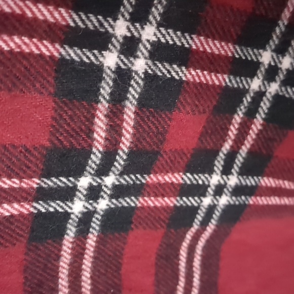 PLAYBOY* Shacket shirt blouse top button front long sleeve plaid pattern 2 pocke - Picture 10 of 11